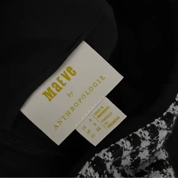 Maeve By Anthropologie Townsend Knit Tweed Houndstooth Skirt - Picture 7 of 8